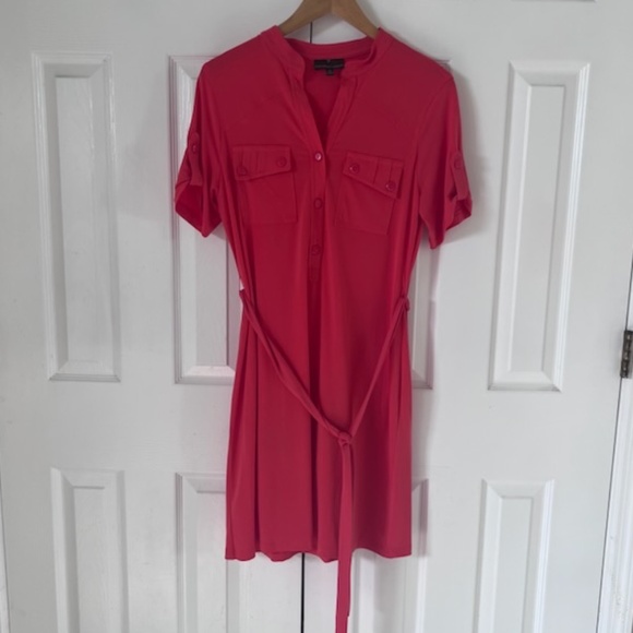 Fenn Wright Manson Belted Orange Dress 12 - Picture 1 of 5